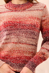 Ombre Nubby Mock Neck Sweater Jazzy