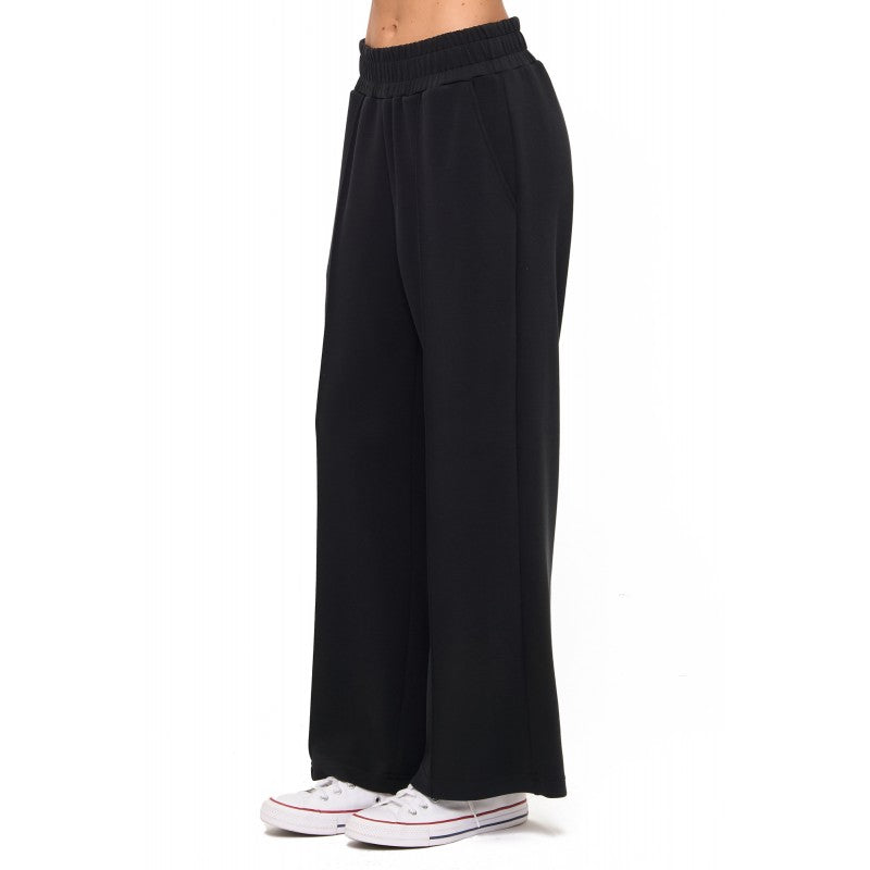 Scuba Pant W/ Piping Detail Black