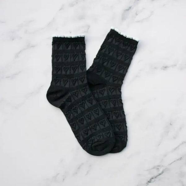 Engraving Heart Casual Socks