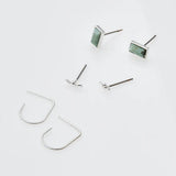 Courtney Stud Trio Silver | African Turquoise
