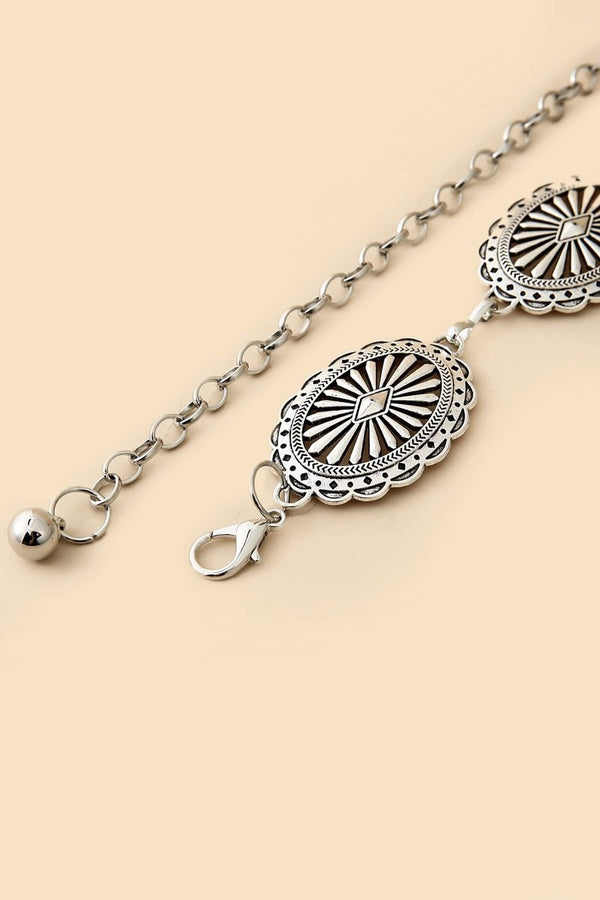 Western Scalloped Oval Chain Belt