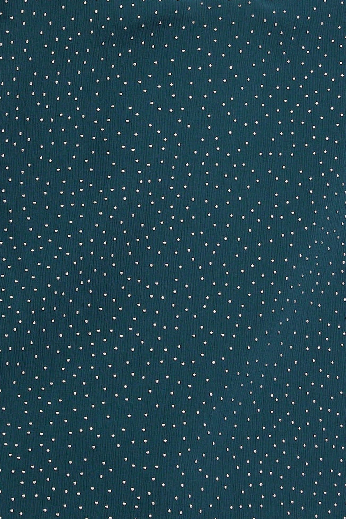 Studded Mandarin Collar Long Sleeve Blouse Deep Teal