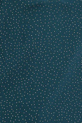 Studded Mandarin Collar Long Sleeve Blouse Deep Teal