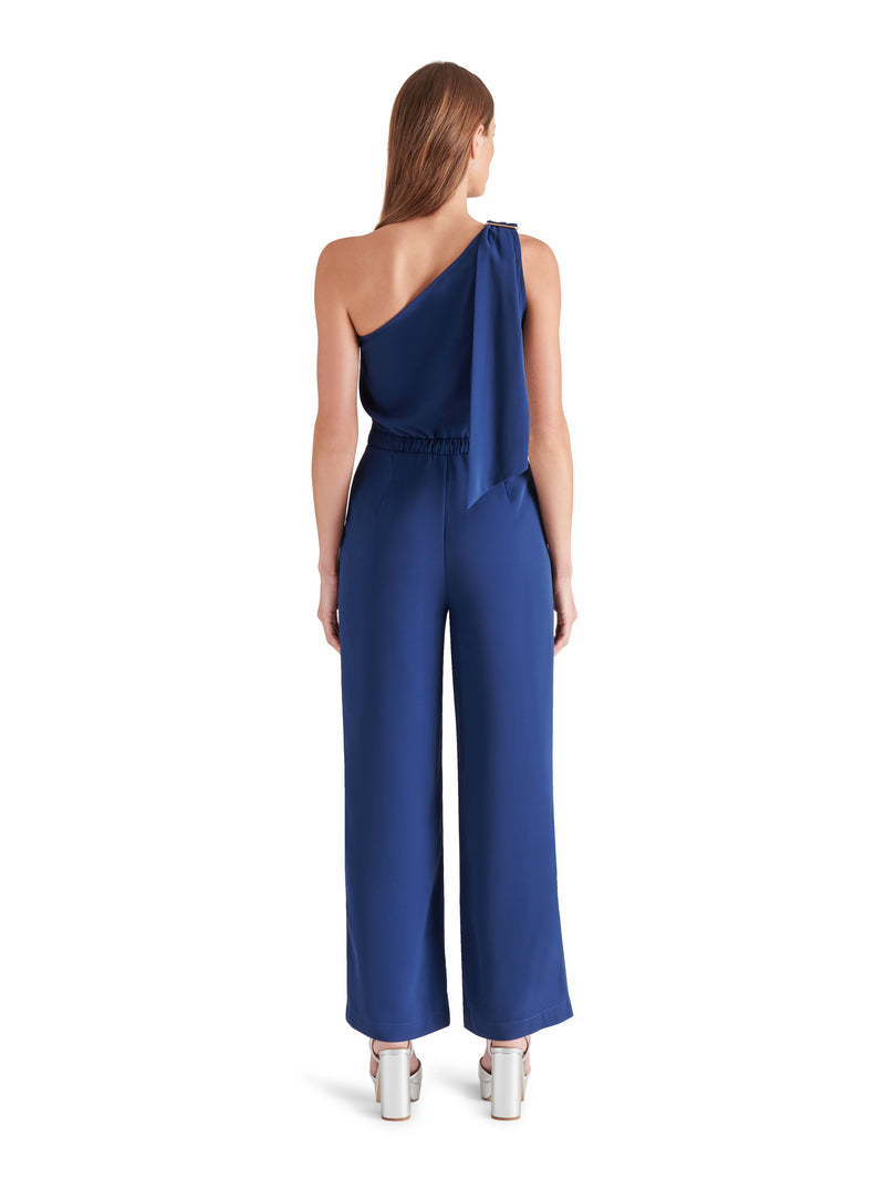 Esmeralda One Shoulder Jumpsuit Medieval Blue