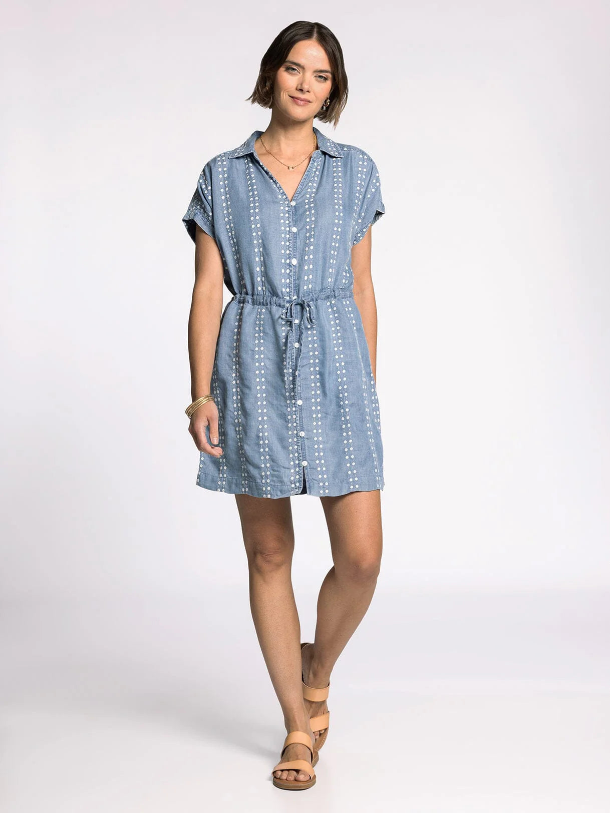 Natalia Dress Daisy Stripe