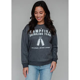 Campfire Drinking Team Crew Neck Sweatshirt Dark Grey