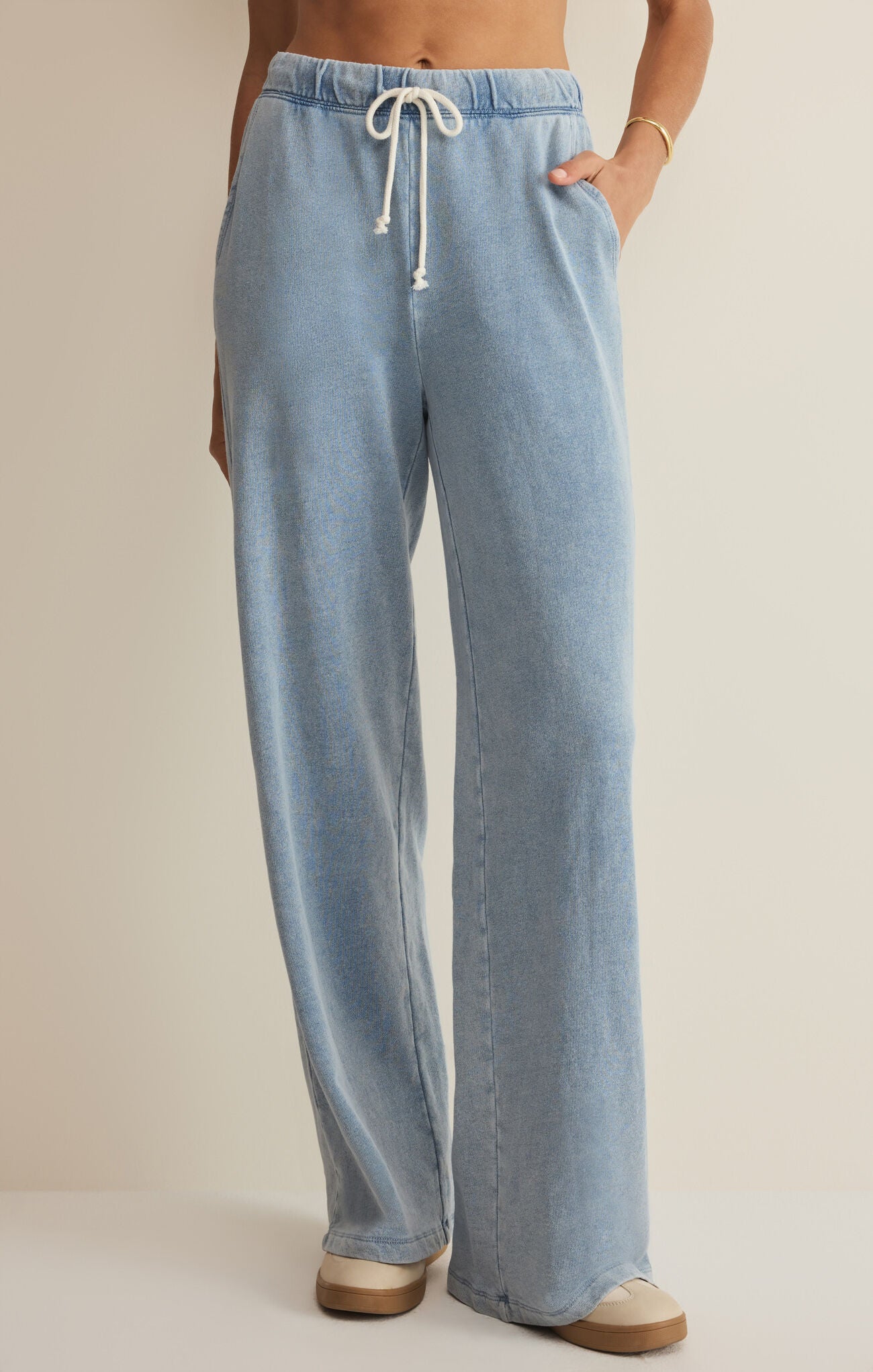 Hunter Knit Denim Pants Ocean Air Indigo
