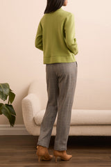 Collared Button Down Sweater Cardigan Wasabi