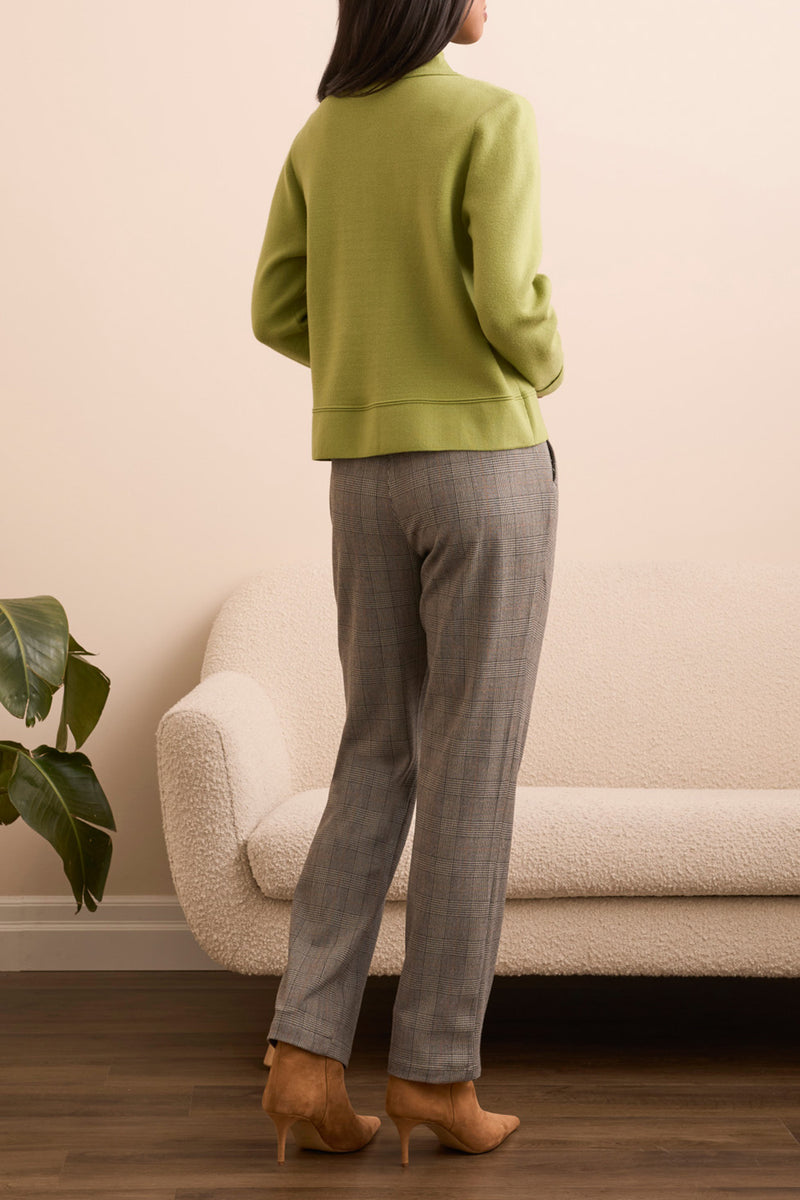 Collared Button Down Sweater Cardigan Wasabi