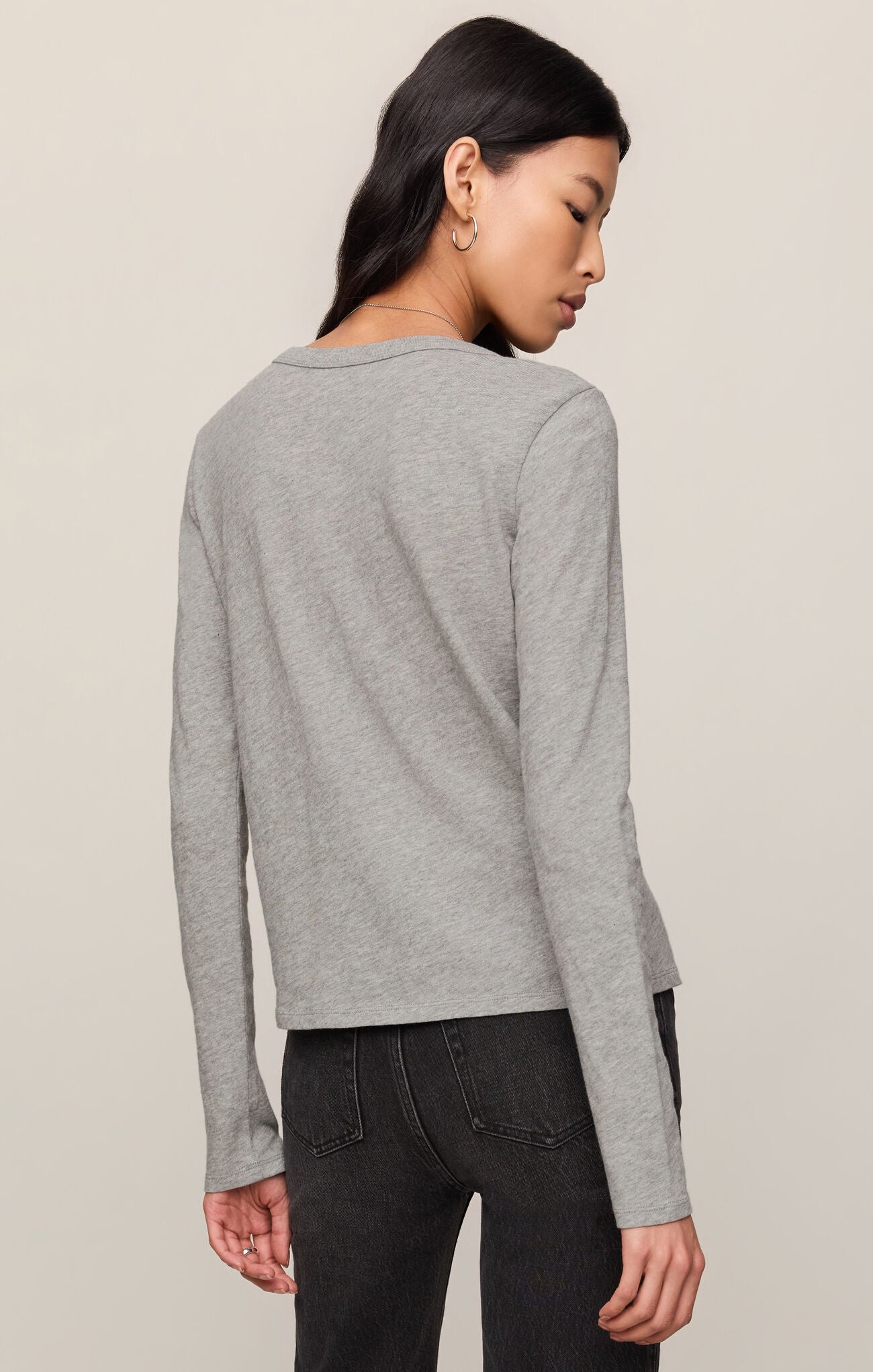 Junie Long Sleeve Tee Classic Heather Grey