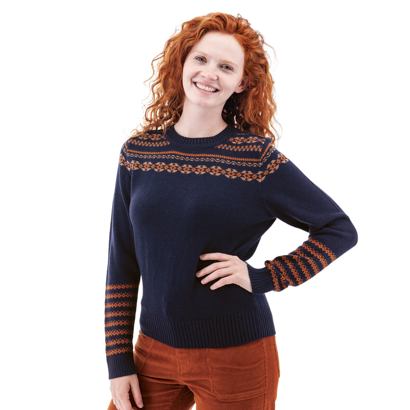 Liesel Jacquard Fair Isle Sweater Peacoat