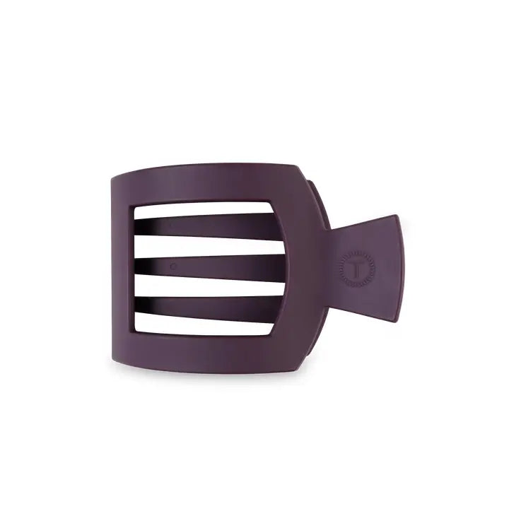 Teleties Medium Flat Square Hair Clip Burgundy Bliss