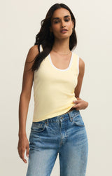 Sirena Colorblocked Rib Tank Pineapple