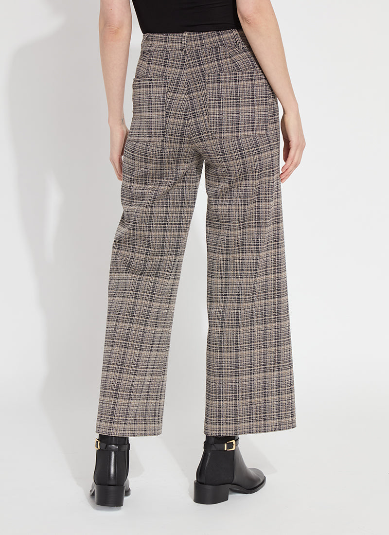 Erin High Waist Wide Leg Jacquard Ponte Pants Opposites Attract