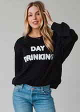 Day Drinking Boucle Sweatshirt Black
