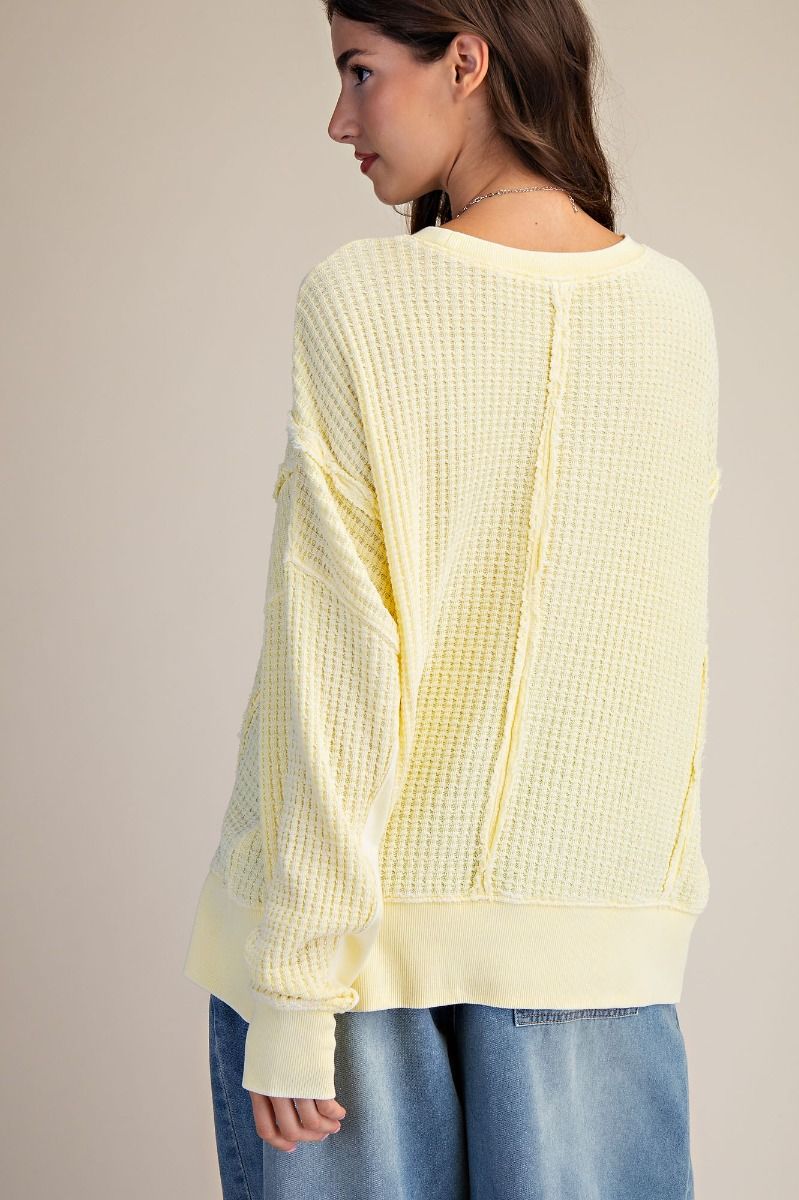Mineral Washed Raw Cut Thermal Top Lemon Drop