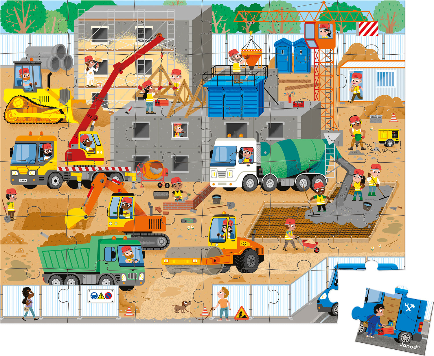 Construction Site Puzzle - 36 PCS