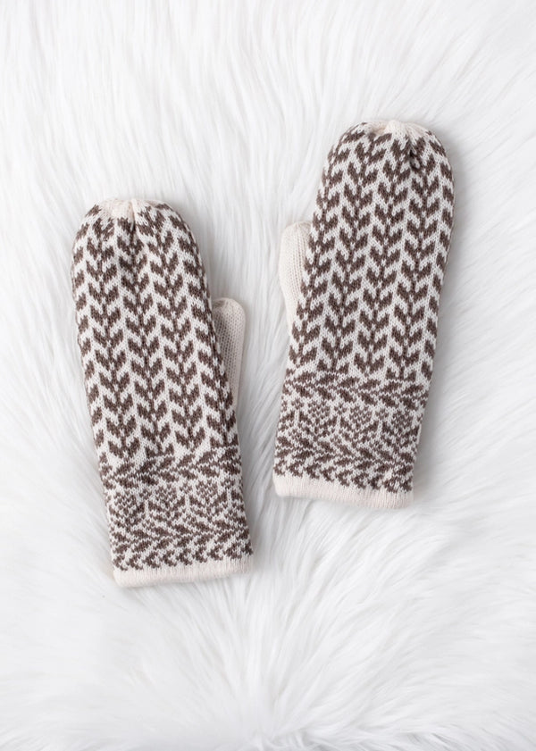 Floral Arrow Print Mittens