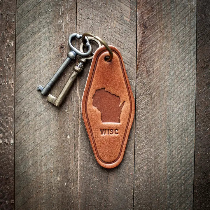 Motel Style Leather Keychain