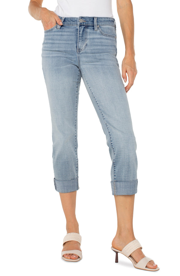 Charlie Wide Rolled Cuff Crop Jeans Temescal
