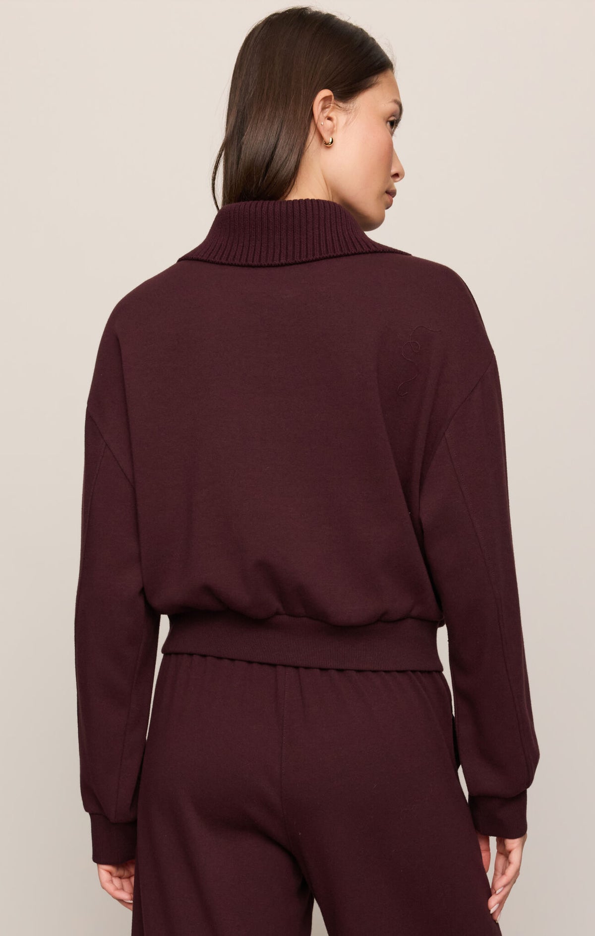 Globe Trotter Sweatshirt Berry Noir