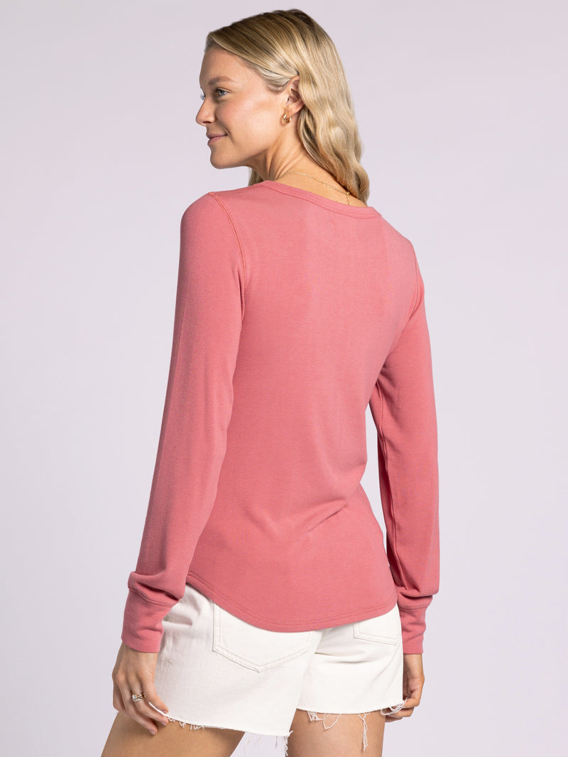 Stacy Long Sleeve Top Slate Rose