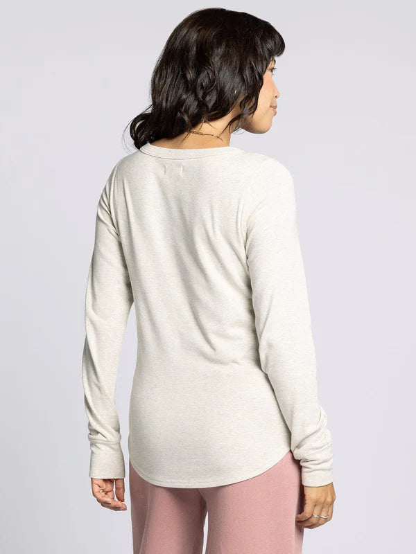 Stacy Long Sleeve Top Sand Heather