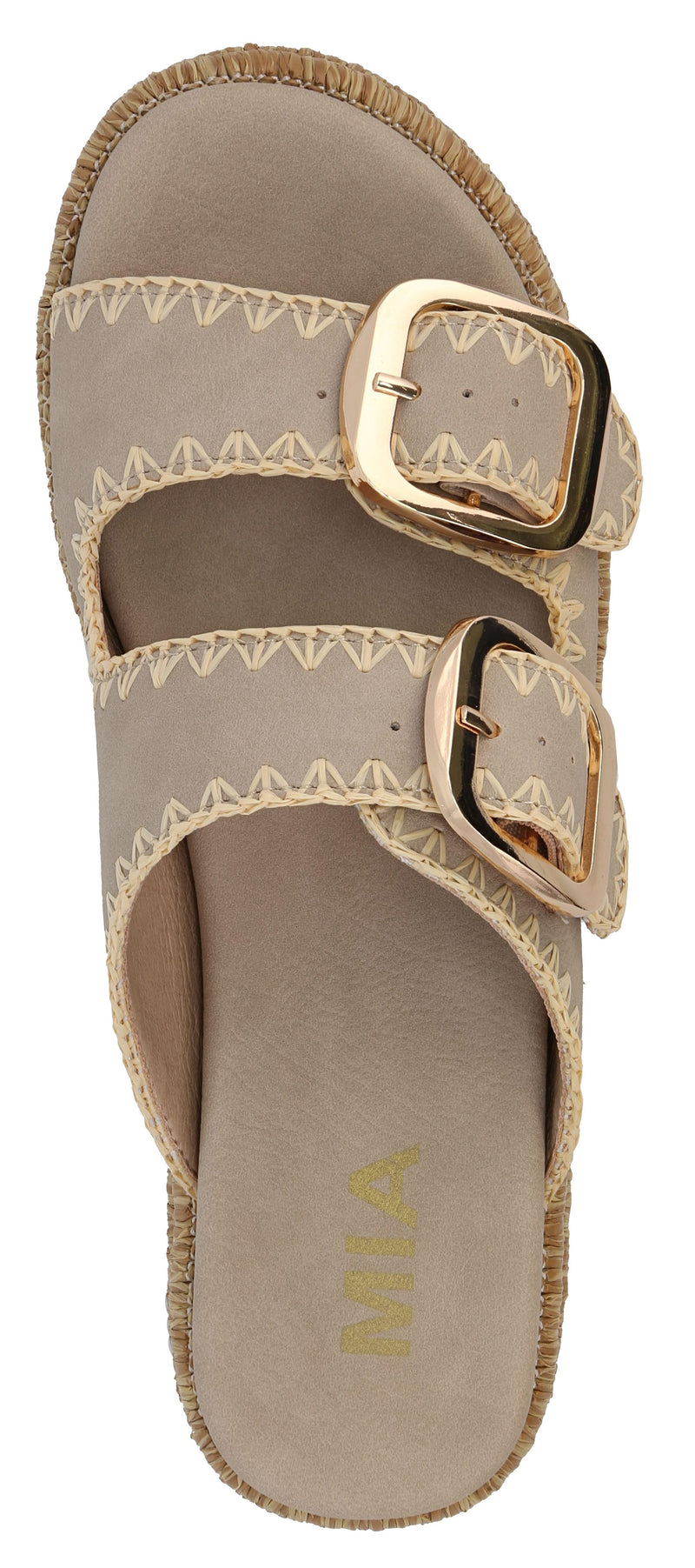 Mieko Buckles Platform Sandals Stone