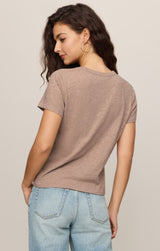 Junie Slub Tee Shirt Heather Ash