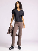Izzy Slit Hem Pants Raisin