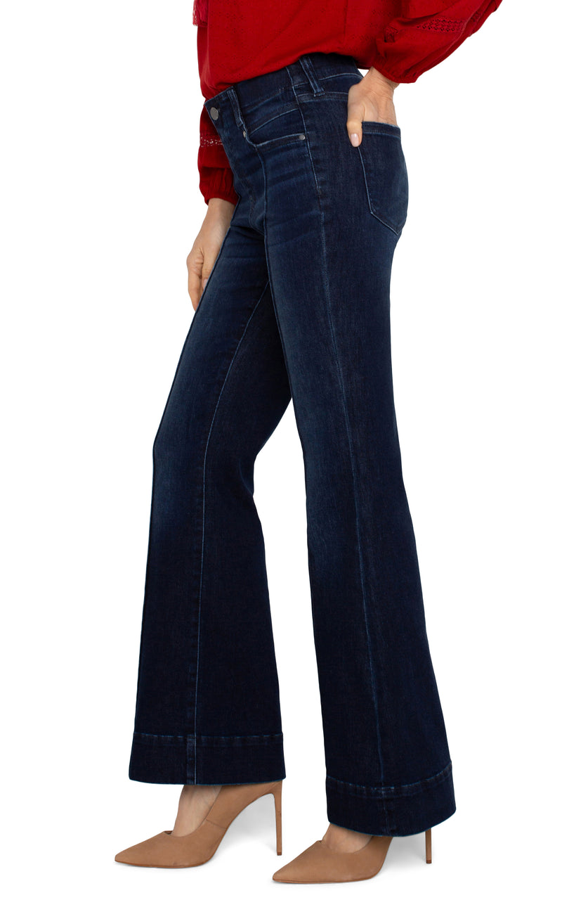 Gia Glider Pintuck Flare Jeans Upland