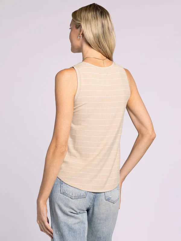Euclid Relaxed Fit Tank White Pepper Stripe