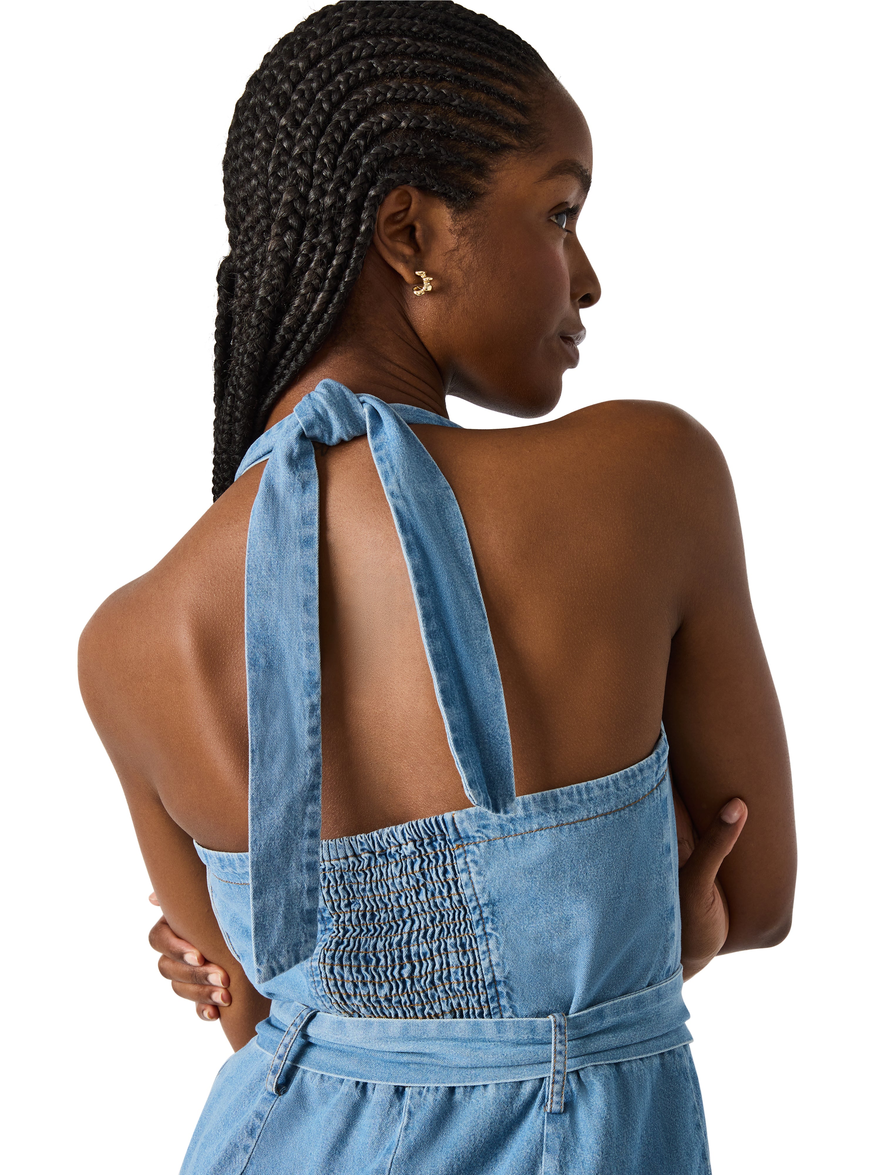 Artie Tie Waist Jumpsuit Bijou Blue