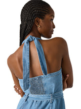 Artie Tie Waist Jumpsuit Bijou Blue