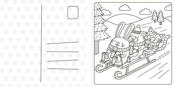 Super Cuties: A Cozy Christmas Coloring Book