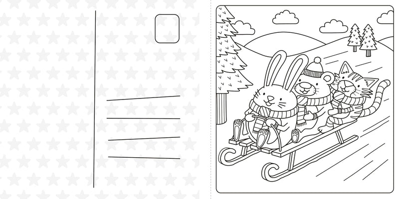 Super Cuties: A Cozy Christmas Coloring Book