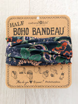 Half Boho Bandeau Wine Floral Border