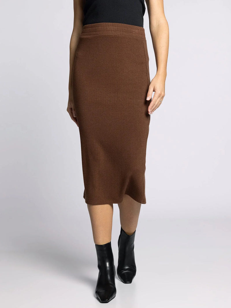 Misty Midi Skirt Brown