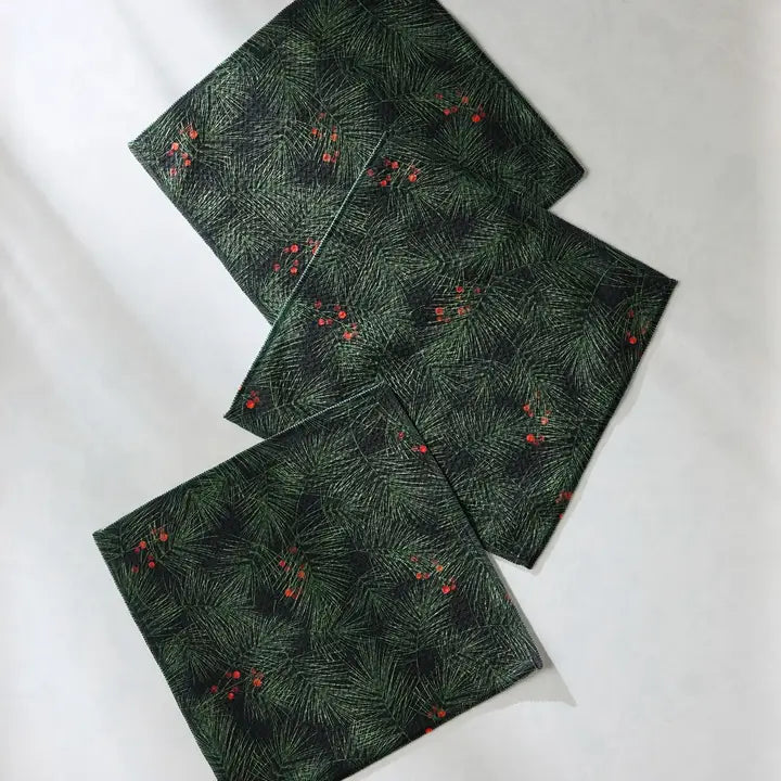 Geometry Dishcloth Set Evergreen Pine