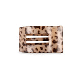 Teleties Small Flat Rectangle Hair Clip Blonde Tortoise