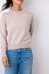 Classic Crew Neck Long Sleeve Relaxed Sweater Winter Mist
