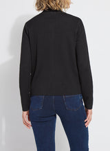 Reversible Cashmere Zip Up Cardigan Black + Pearl Grey Melange