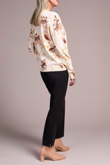 Printed Lightweight Funnel Neck Sweater Moonstone