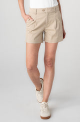 Pleated Trouser Shorts Safari Sand