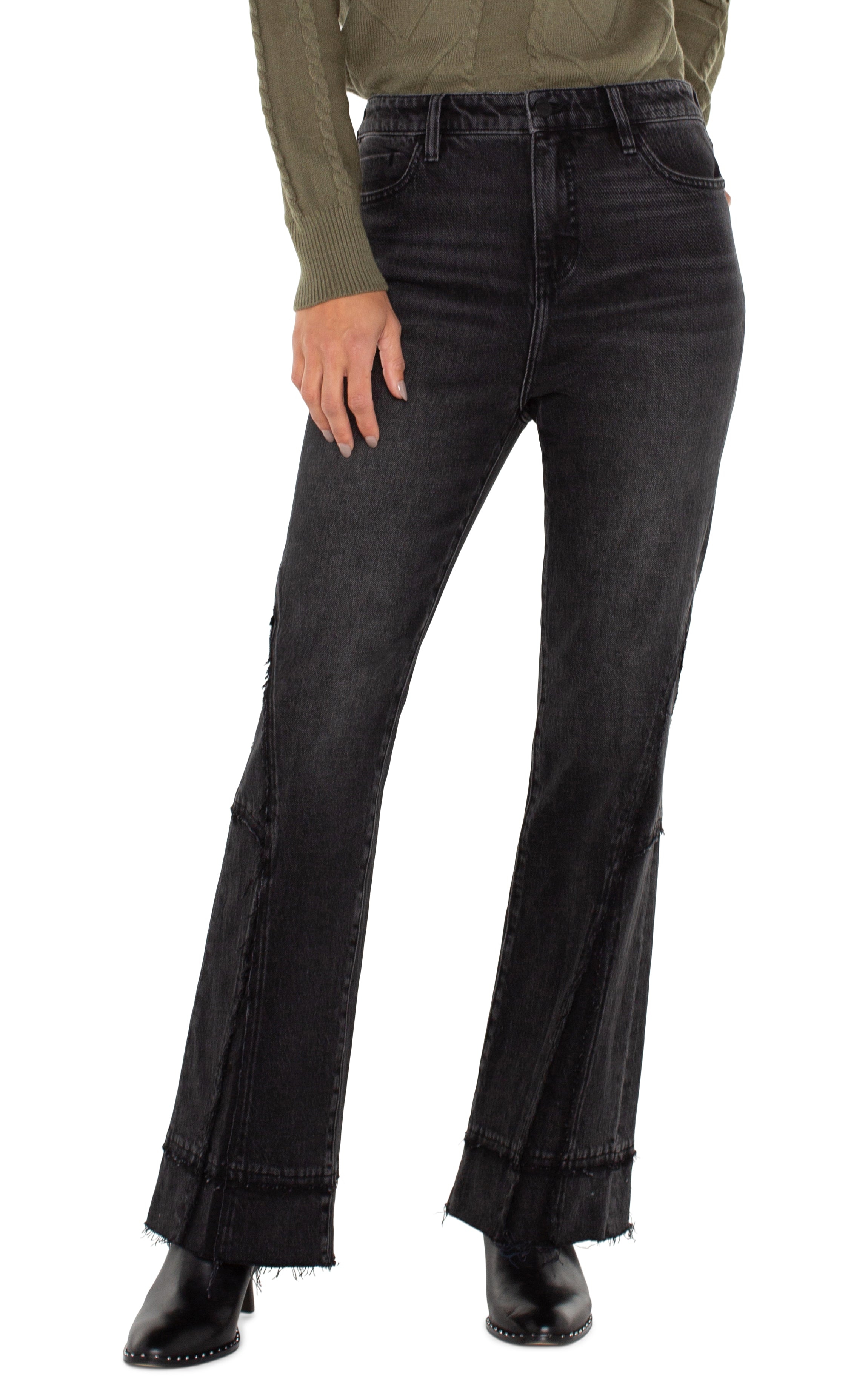Hannah High Rise Crafty Seaming Flare Jeans Mooreland