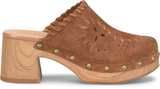 Tomika Suede Clogs Tan