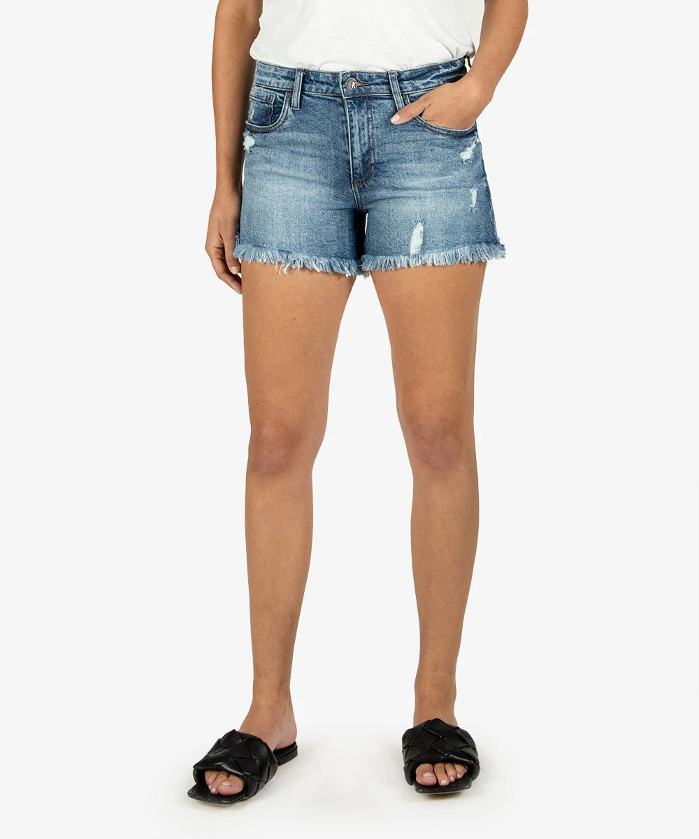 Jane High Rise Fray Hem Short Instruction