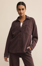 All Day Knit Jacket Chocolate Cherry