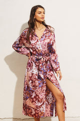 Kleos Midi Shirt Dress Plum Violet