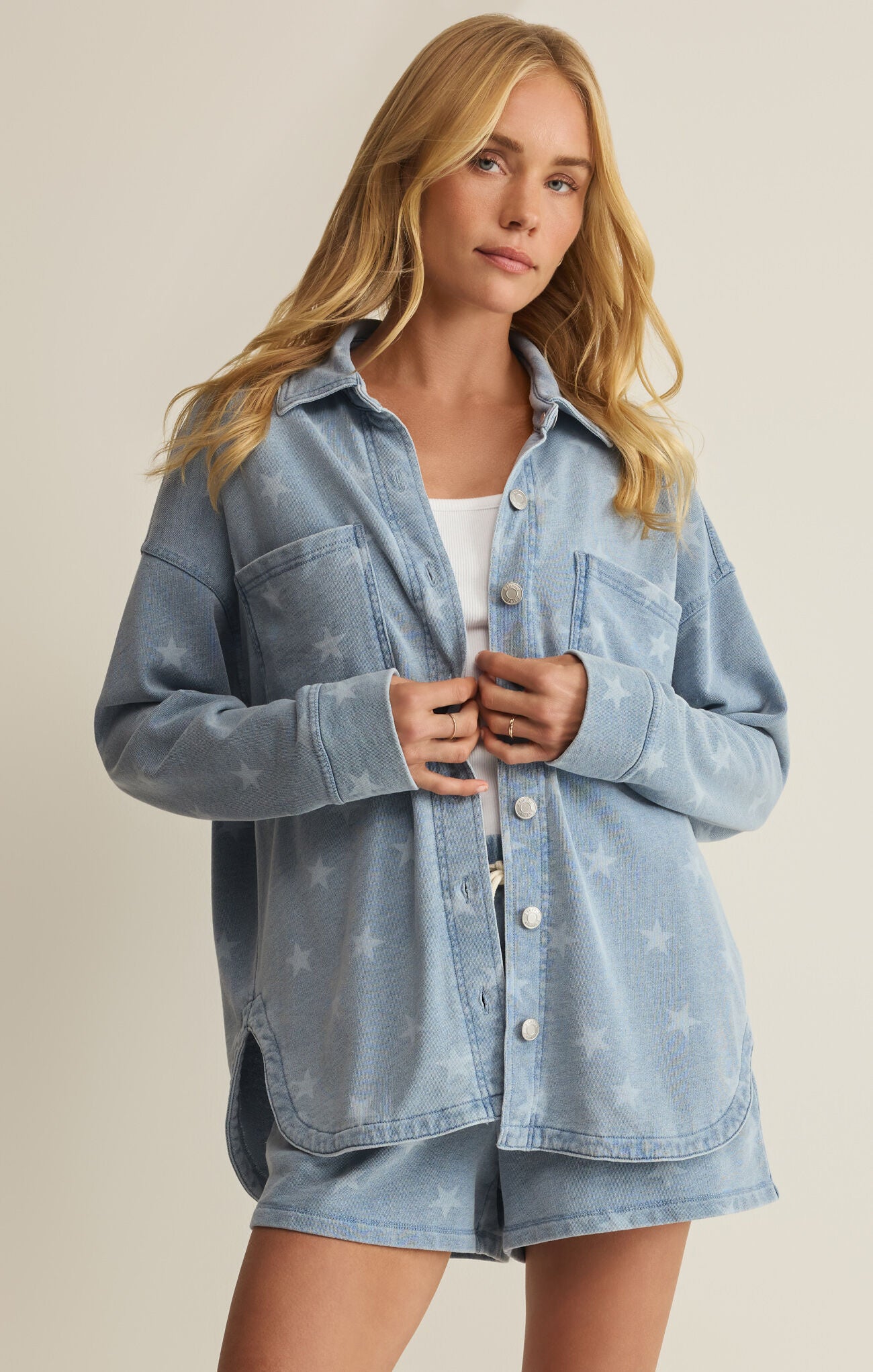 All Day Knit Star Jacket Ocean Air Indigo
